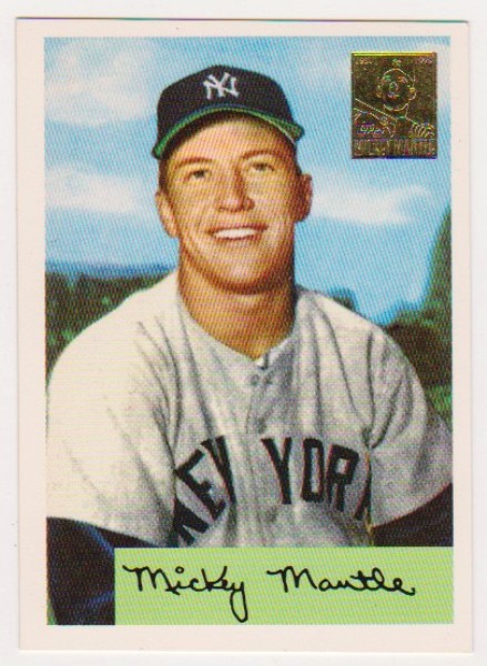 Mickey Mantle 1954 Bowman #65 Commemorative Card - 1996 Topps #4 of 19 Insert Card