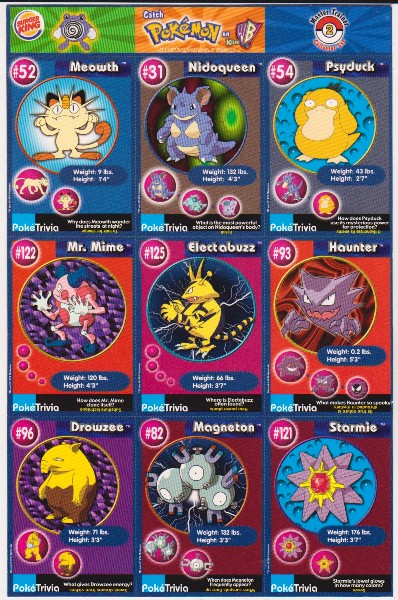 1999 Pokemon Master Trainer Collector Set 9 Card Uncut Sheet #2