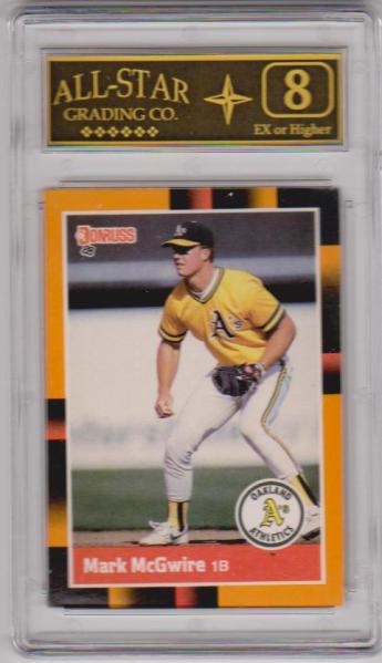Graded 8 - Mark McGwire 1988 Donruss Baseball's Best #169 Card