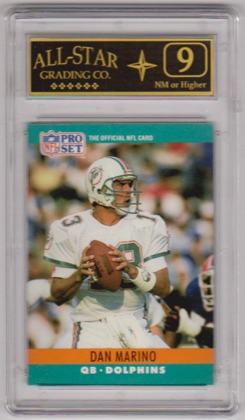 Graded 9 - Dan Marino 1990 Pro Set #181 Card