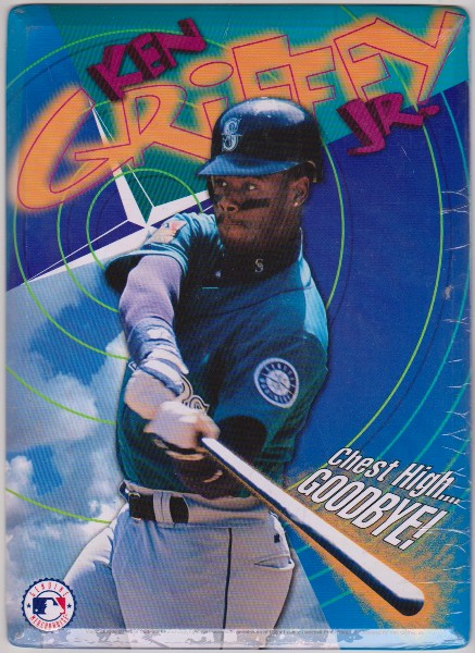 1990's Ken Griffey, Jr. Chest High Goodbye! 8x11 Metal Stand Up Card/Sign - Sealed