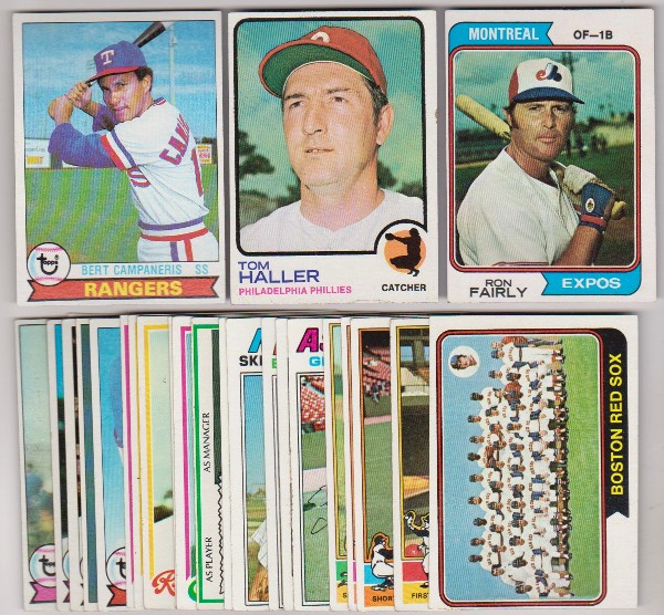 25 Different 1970's Topps Baseball Cards W/ Bert Campaneris + More (1973-1979)