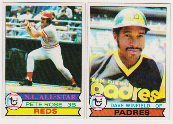 1979 Topps Pete Rose #650 + Dave Winfield #30 Card Pair
