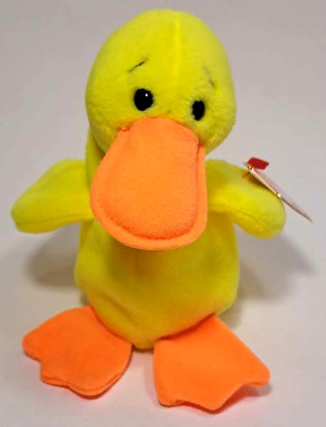 1993 Ty Beanie Baby QUACKERS THE DUCK - With Original Tags