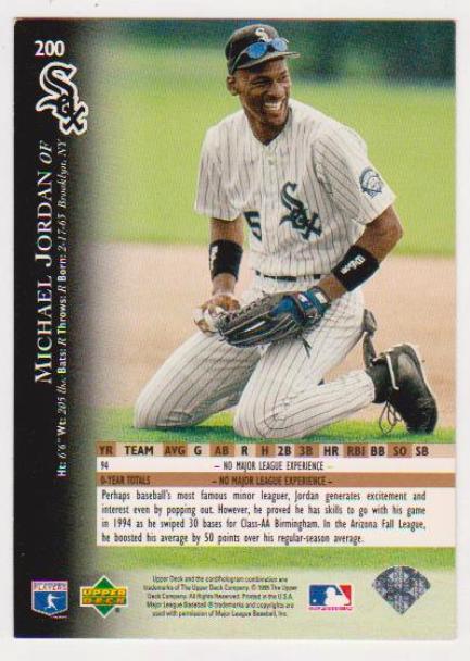 michael jordan harry caray baseball card