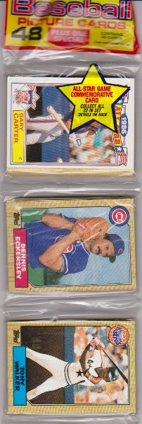 1987 Topps Baseball 49 Card Rack Pack w/ Gary Carter On Front