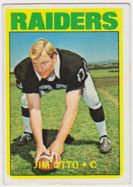 1972 Topps Jim Otto #86 Card - HOF'er