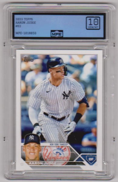 Graded MPE Gem Mint 10 - Aaron Judge 2023 Topps #62 Card
