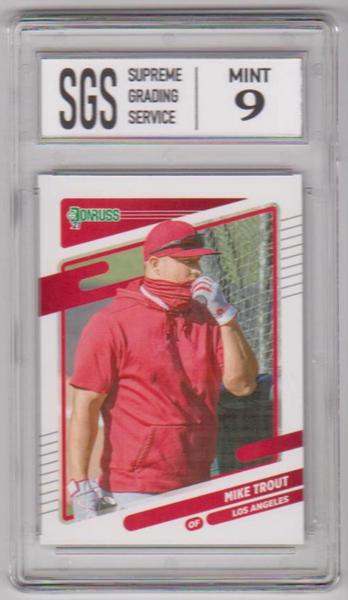 Graded Mint 9 - Mike Trout 2021 Donruss #170 Card