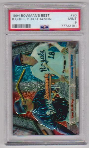 Graded PSA Mint 9 - Ken Griffey, Jr./Johnny Damon 1994 Bowman's Best #96 Card