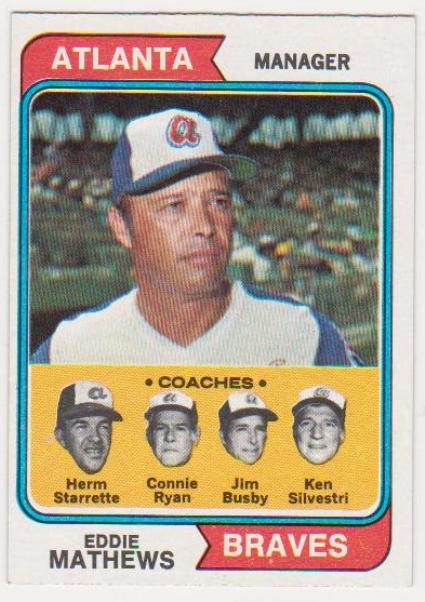 1974 Topps Eddie Mathews #634 Card - HOF'er