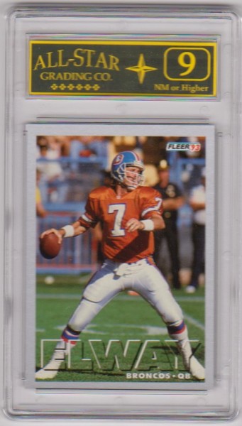 Graded 9 - John Elway 1993 Fleer #91 Card