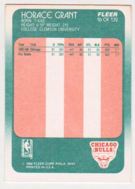 1988 fleer horace grant