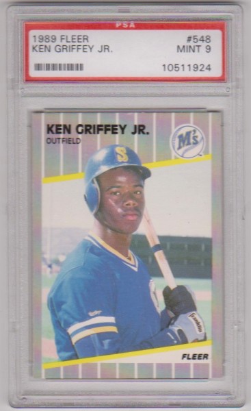 Rookie Graded PSA Mint 9 - Ken Griffey, Jr. 1989 Fleer #548 Card