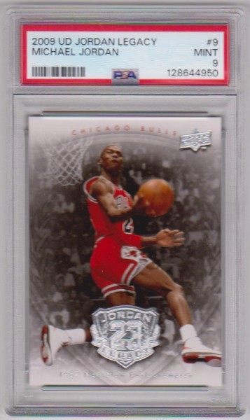 Graded PSA Mint 9 - Michael Jordan 2009-10 Upper Deck Jordan Legacy #9 Card