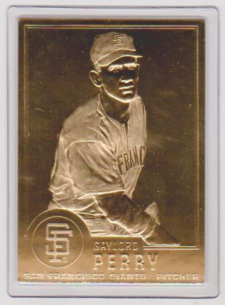 22 kt Gold - Gaylord Perry 1996 Danbury Mint Gold Card - HOF'er