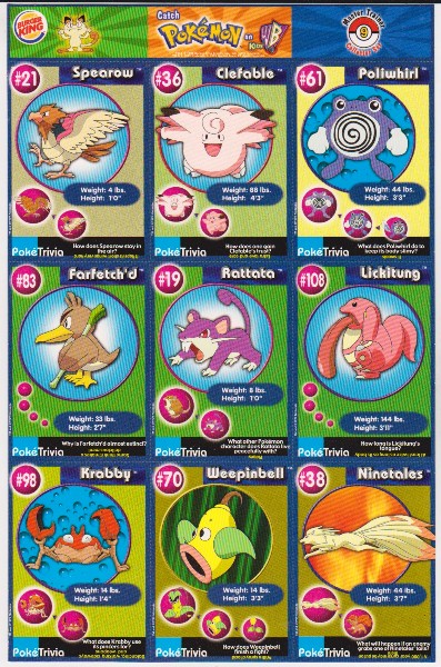 1999 Pokemon Master Trainer Collector Set Uncut 9 Card Sheet #9 w/ Poliwhirl + More