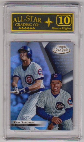 Graded 10 - Ryne Sandberg 2018 Topps Gold Label #30 Card