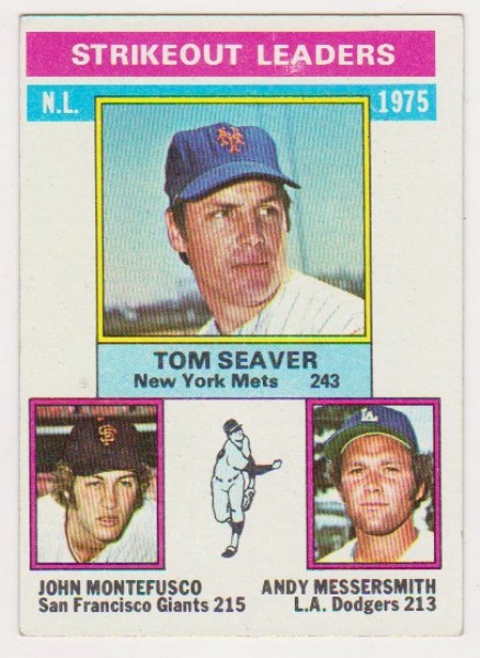 1976 Topps Tom Seaver/John Montefusco/Andy Messersmith #203 Baseball Card