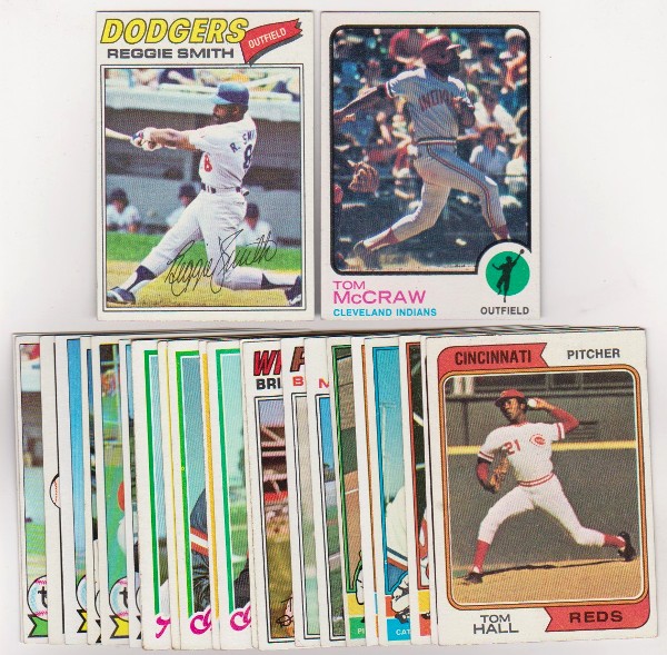 25 Different 1970's Topps Baseball Cards (1973-1979) w/ Reggie Smith + More