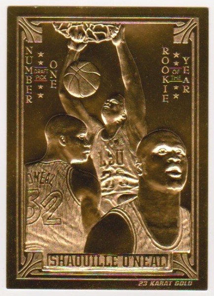 23 kt Gold - Shaquille O'Neal 1994 Classic Gold Card (1/24,900)