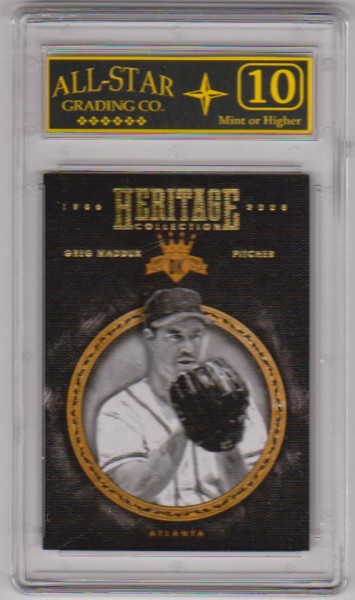 Graded 10 - Greg Maddux 2016 Panini Diamond Kings Heritage Collection #HC10 Insert Card