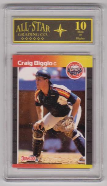 Rookie Graded 10 - Craig Biggio 1989 Donruss #561 Card