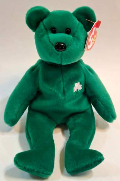 1997 Ty Beanie Baby ERIN THE SHAMROCK BEAR - With Original Tags