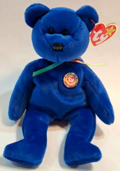 1998 Ty Beanie Baby CLUBBY THE BEAR - With Original Tags