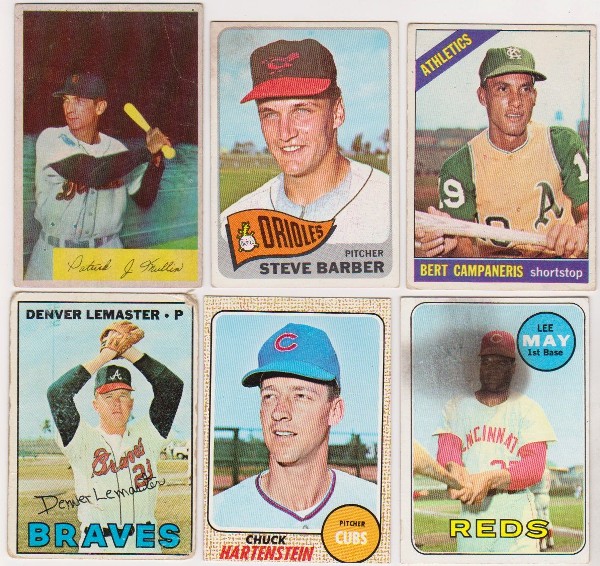 6 Different 1950's/1960's Topps/Bowman Baseball Cards w/ Bert Campaneris + More