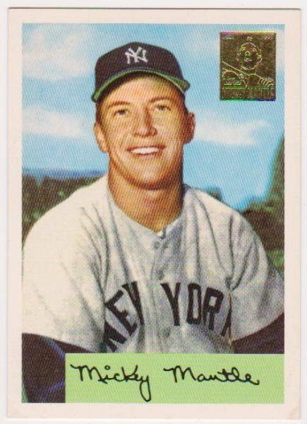 Mickey Mantle 1954 Bowman #65 Commemorative Card - 1996 Topps #4 of 19 Insert Card
