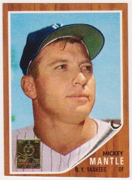 Mickey Mantle 1962 Topps #200 Commemorative Card - 1996 Topps #12 of 19 Insert Card