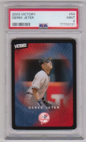 Graded PSA Mint 9 - Derek Jeter 2003 Upper Deck Victory #54 Card