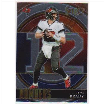 Tom Brady 2021 Panini Select Numbers #SN-10 Insert Card