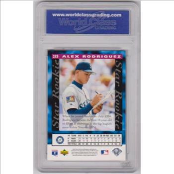 Graded Gem Mint 10 - Alex Rodriguez 1995 Upper Deck Electric Diamond #215 Insert Card
