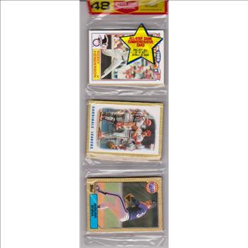 1987 Topps Baseball 49 Card Rack Pack w/ Rickey Henderson On Front