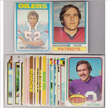 24 Different 1970's Topps Football Cards (1972-1979) W/ Garland Boyette + More