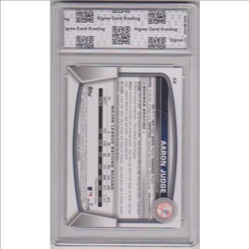 Graded Sigma Mint+ 9.5 - Aaron Judge 2023 Bowman #59 Card