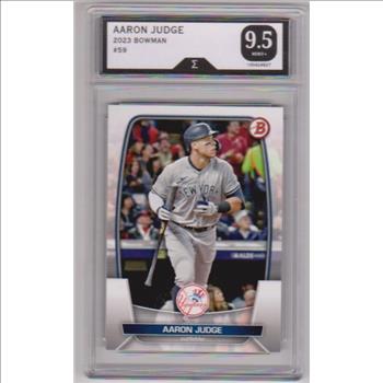 Graded Sigma Mint+ 9.5 - Aaron Judge 2023 Bowman #59 Card