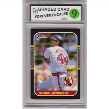 Graded Mint 9 - Reggie Jackson 1987 Donruss #210 Card