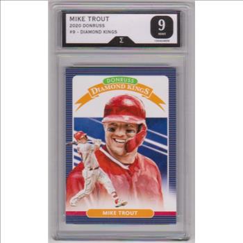 Graded Sigma Mint 9 - Mike Trout 2020 Donruss Diamond Kings #9 Card