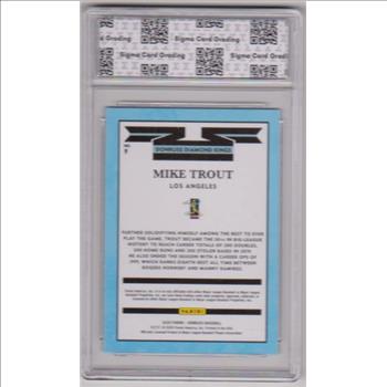 Graded Sigma Mint 9 - Mike Trout 2020 Donruss Diamond Kings #9 Card
