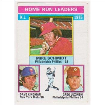 1976 Topps Mike Schmidt/Dave Kingman/Greg Luzinski #193 Card