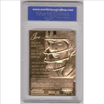 Graded Gem Mint 10 - Joe Namath 1997 Bleachers 23 Kt Gold Card