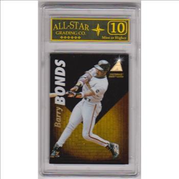 Graded 10 - Barry Bonds 1995 Pinnacle Zenith #5 Card