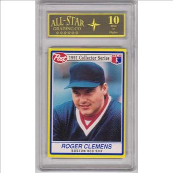 Graded 10 Mint or Higher- Roger Clemens 1991 Post #12 Card