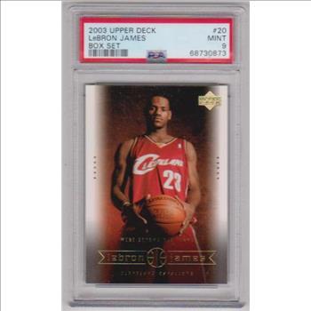 Rookie Graded PSA Mint 9 - Lebron James 2003 Upper Deck Box Set #20 Card