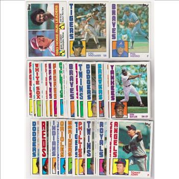 50 Different 1984 Topps Baseball Cards w/ Mike Schmidt/Jim Rice + More