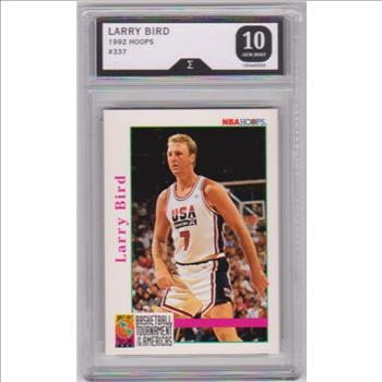 Graded Sigma Gem Mint 10 - Larry Bird 1992 Hoops USA #337 Card