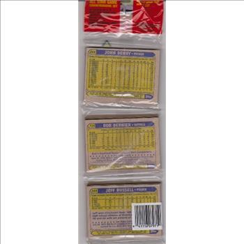 1987 Topps Baseball 49 Card Rack Pack w/ Fernando Valenzuela On Front